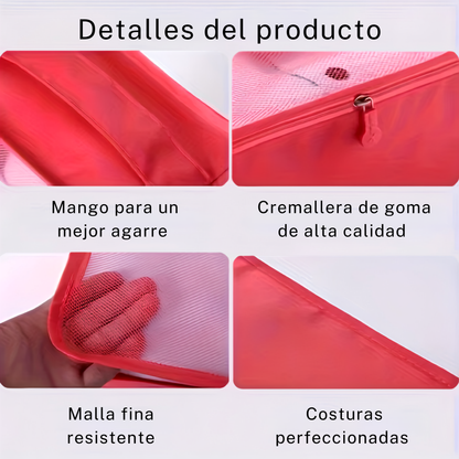 Set de 6 bolsas de almacenamiento para viaje
