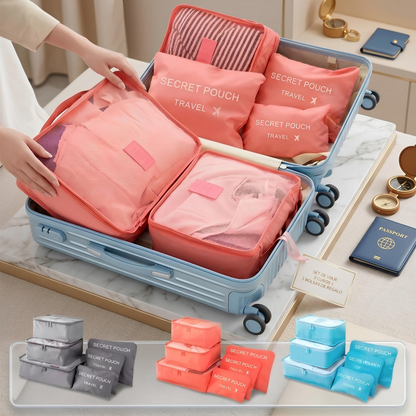 Set de 6 bolsas de almacenamiento para viaje