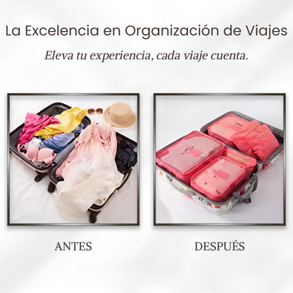 Set de 6 bolsas de almacenamiento para viaje