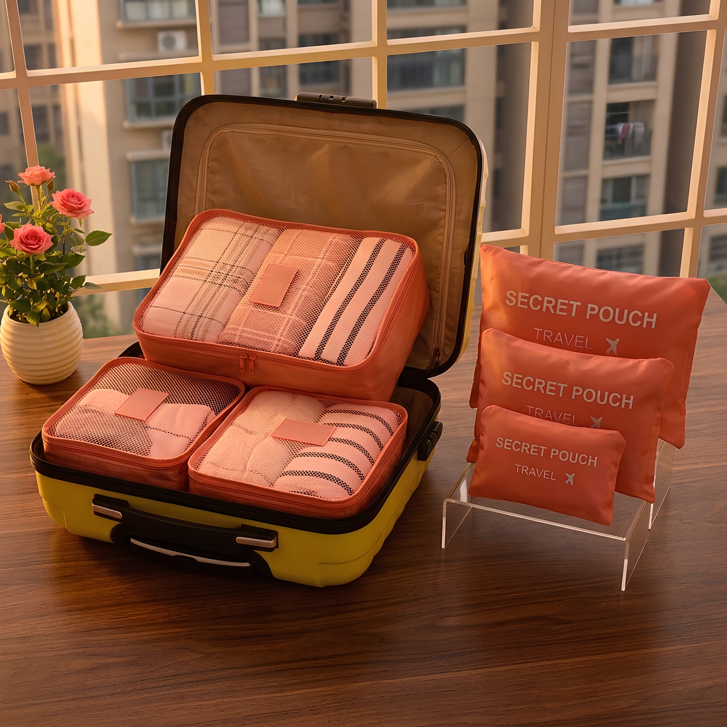 Set de 6 bolsas de almacenamiento para viaje