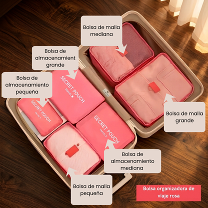 Set de 6 bolsas de almacenamiento para viaje
