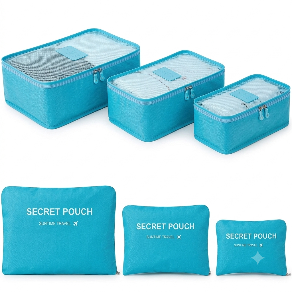 Set de 3 Bolsas de Almacenamiento para Viaje + 3 de regalo